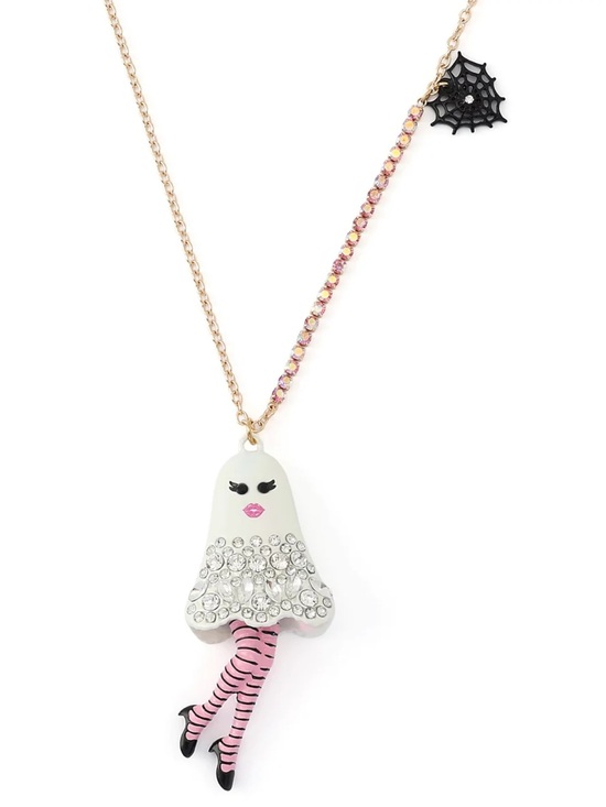 Betsey Johnson Jewelry - Betsey Johnson Girly Ghost Halloween Pendant Necklace New